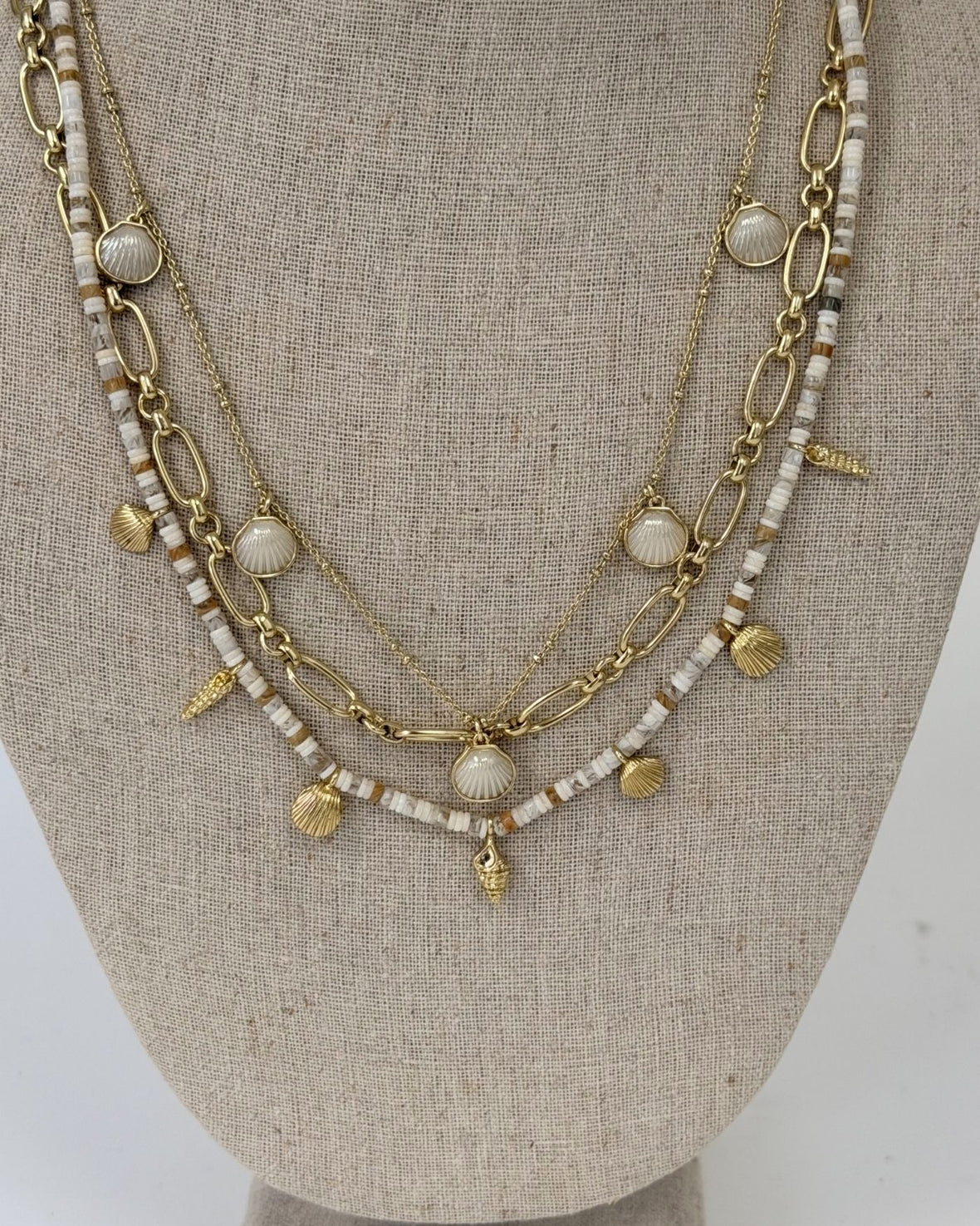 Never Released! Beach Strands Triple Layered Necklace