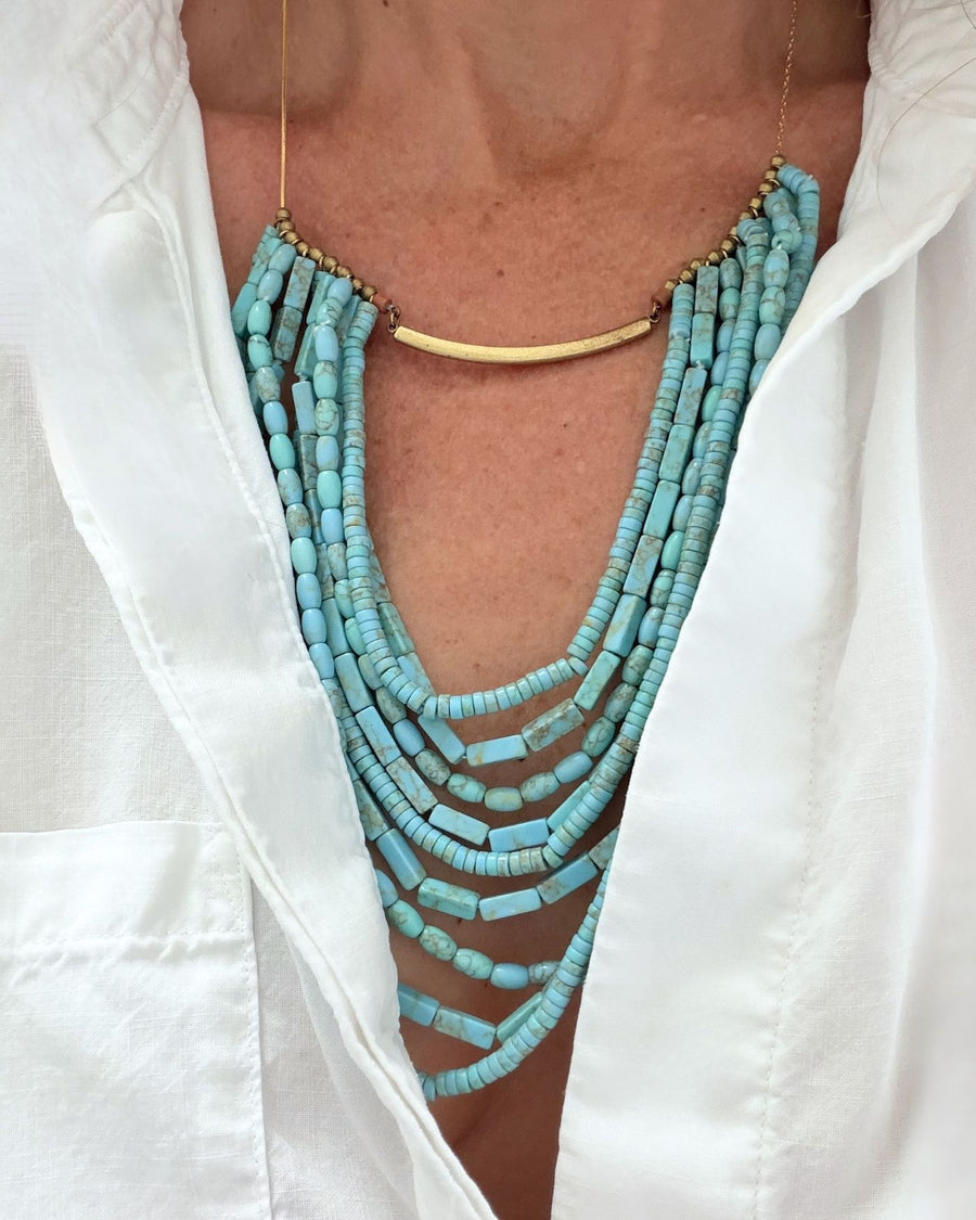 Never Released! Multi Strand Turquoise Statement Necklace