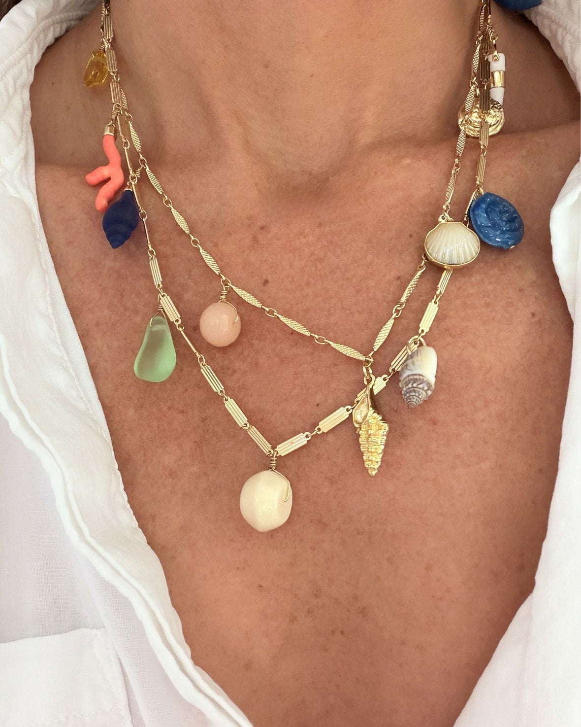 Never Released! Sea Treasures Layering Double Strand Necklace