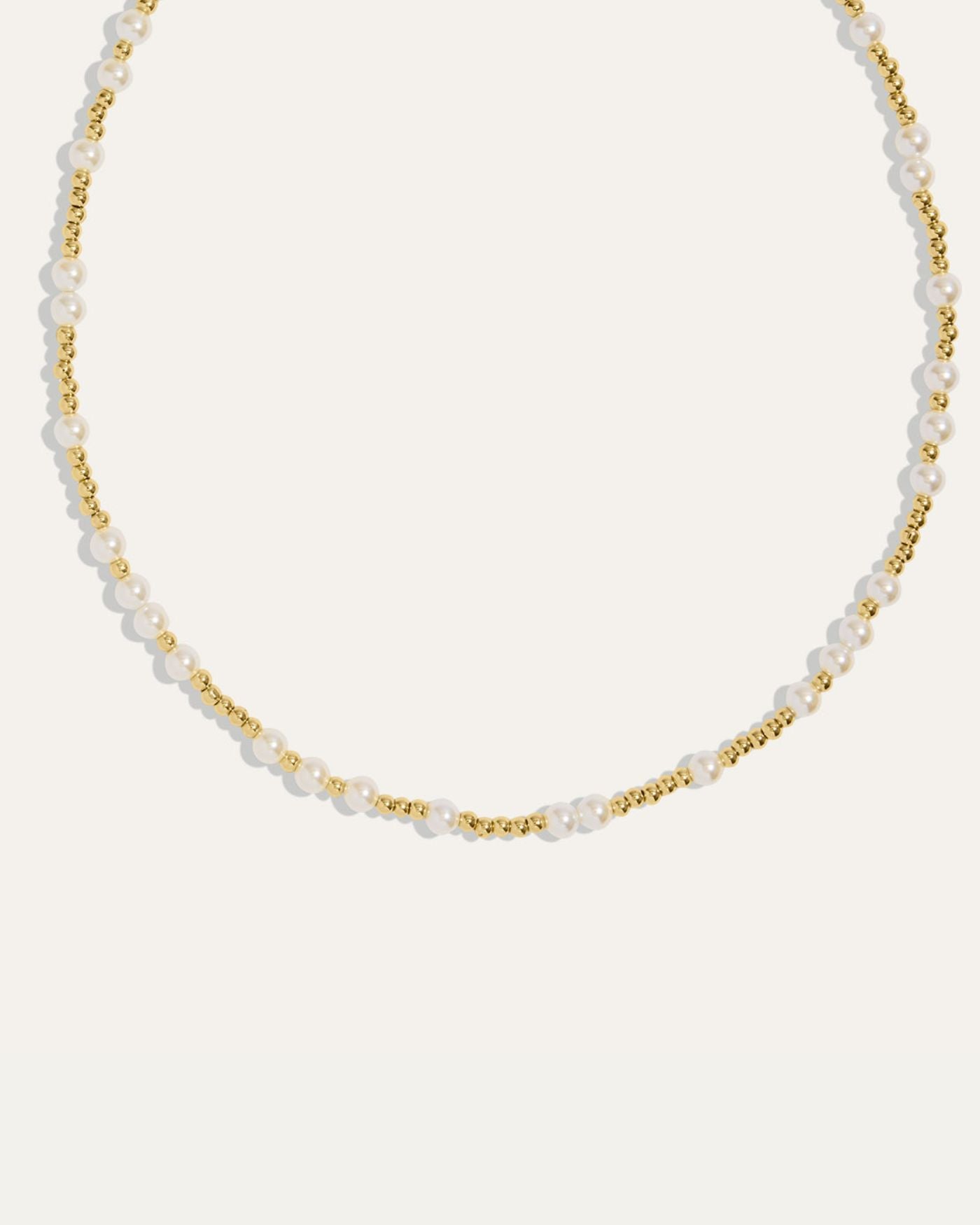 Pearl Beaded Adjustable Choker Necklace