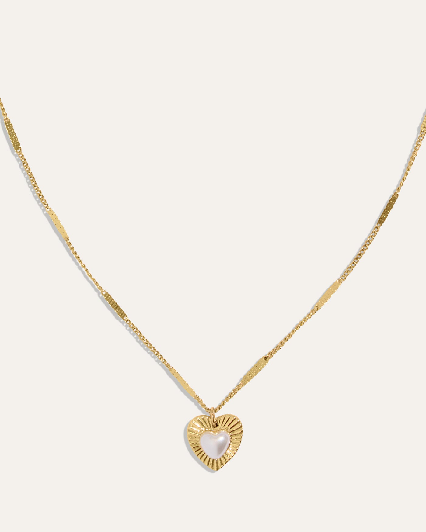 Pearl Mini Vintage Heart Necklace