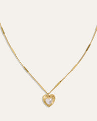 Pearl Mini Vintage Heart Necklace