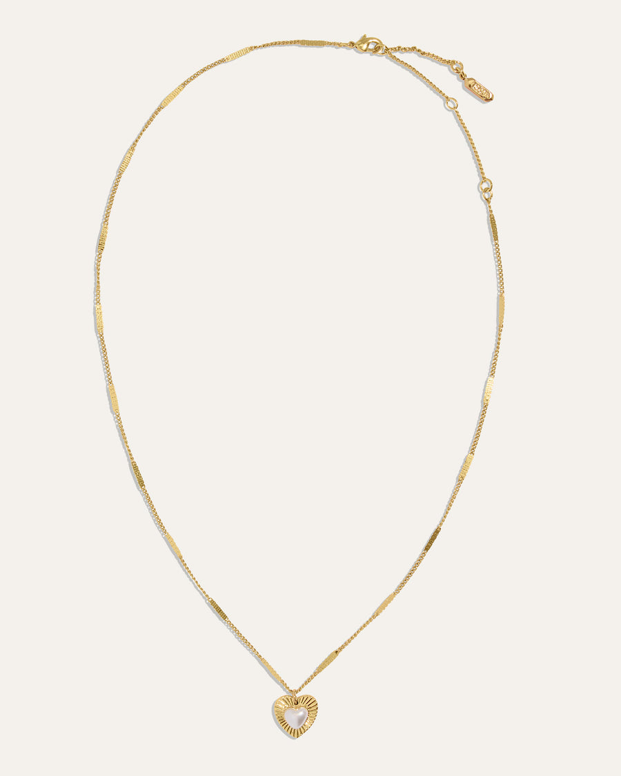 Pearl Mini Vintage Heart Necklace