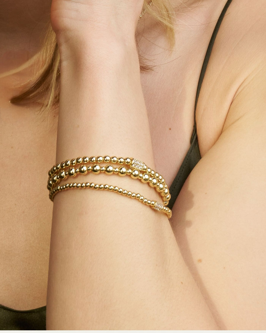 All Day 3 & 5mm Beaded Stretch Bracelet