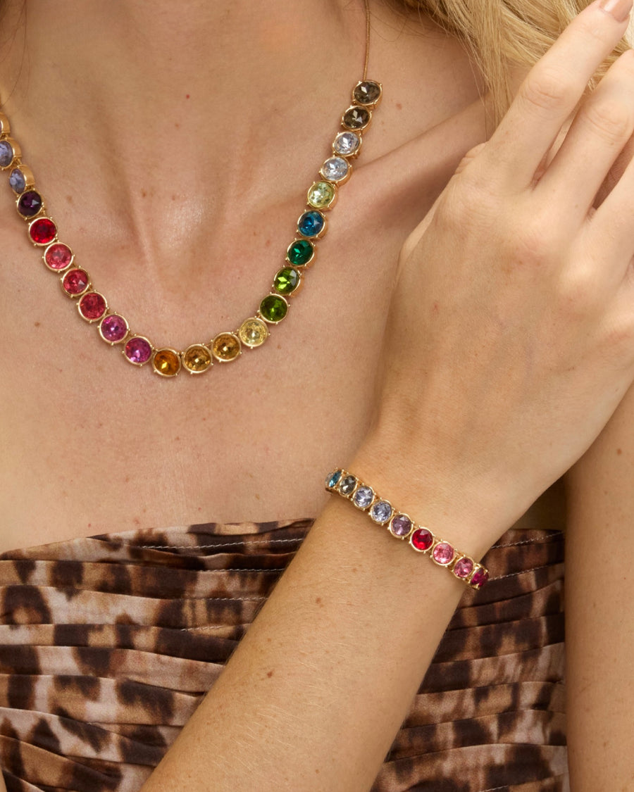 Rainbow Crystal Stretch Bracelet