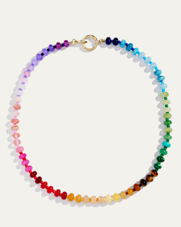 Rainbow Beaded Candy Necklace