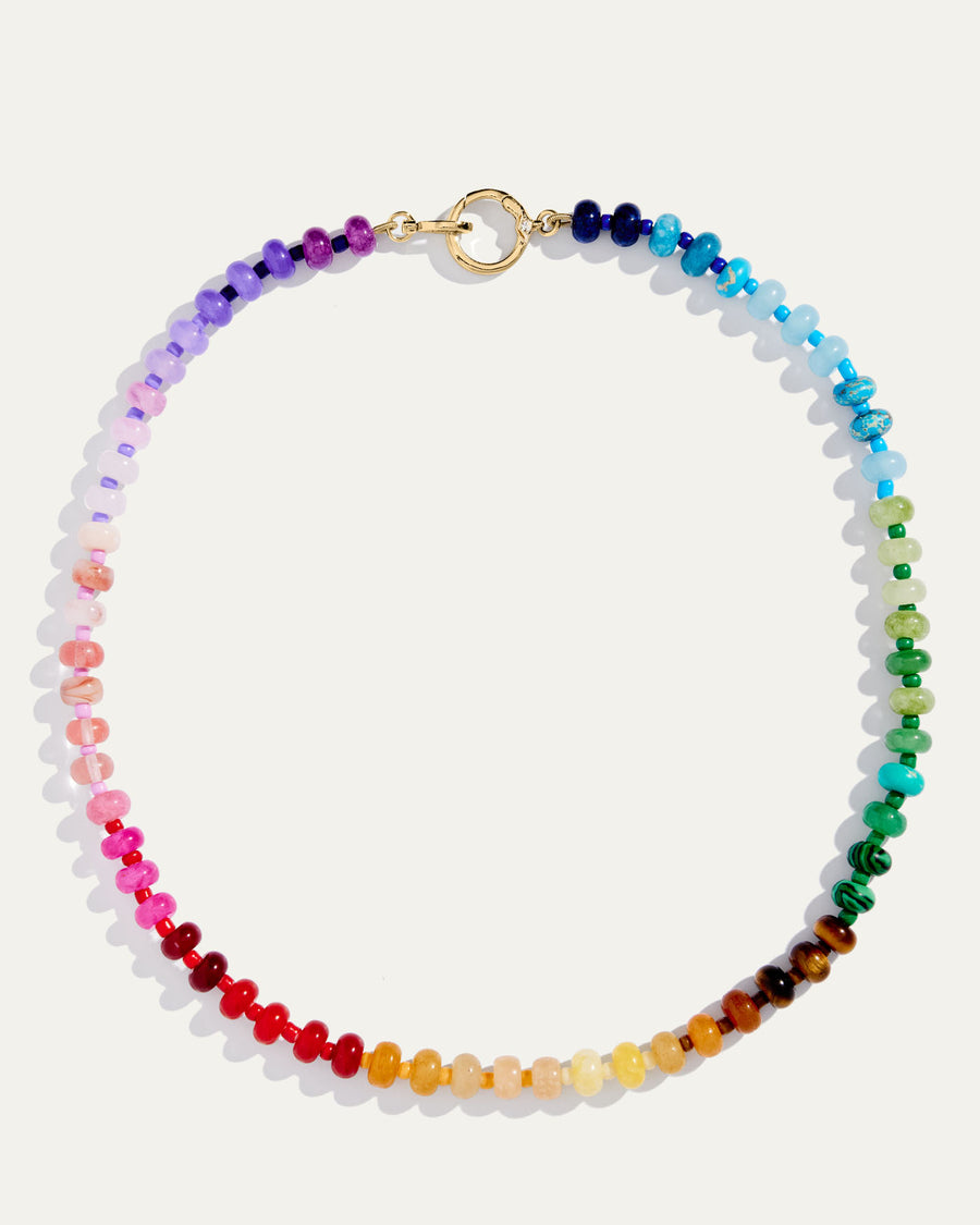 Rainbow Beaded Candy Necklace