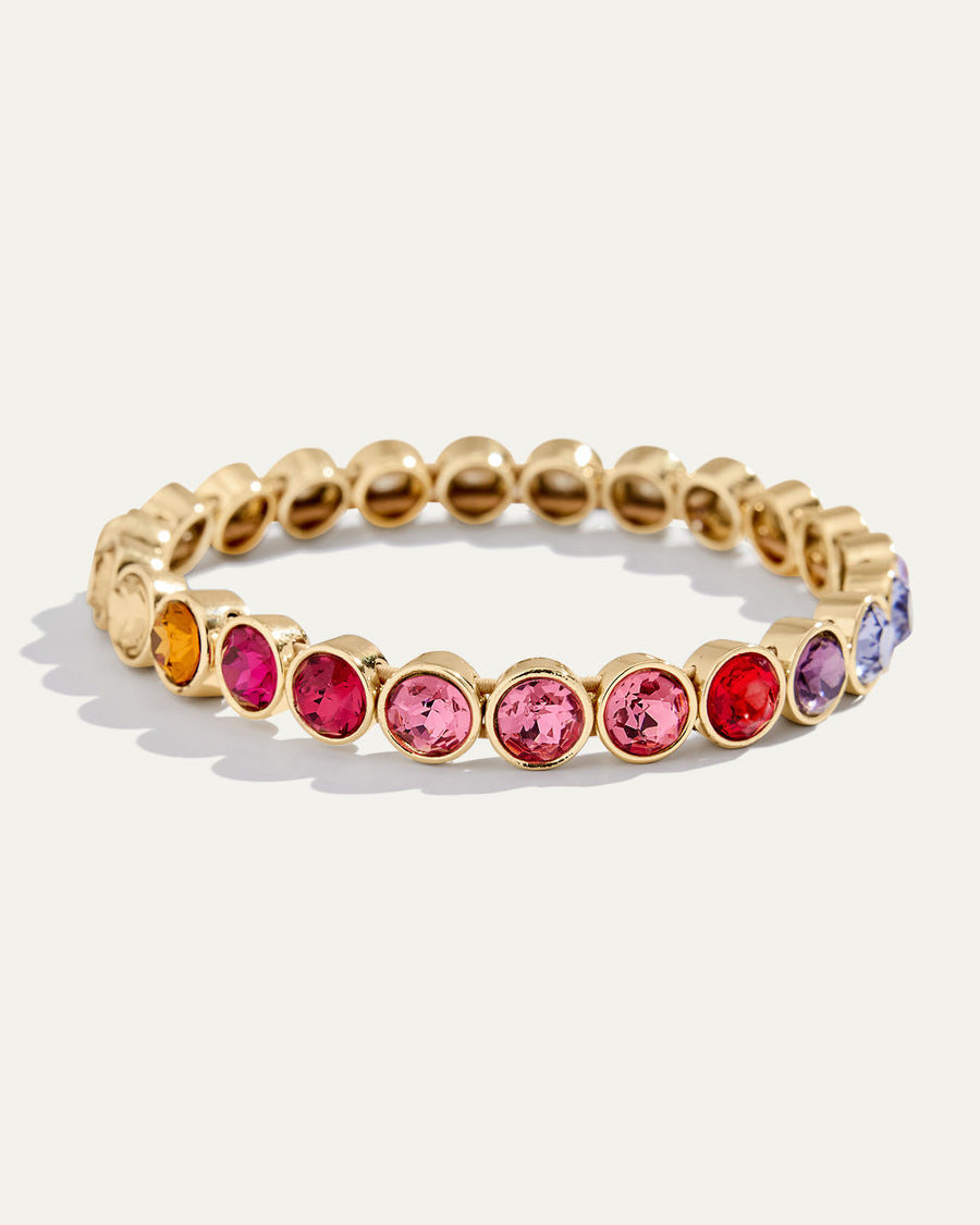 Rainbow Crystal Stretch Bracelet