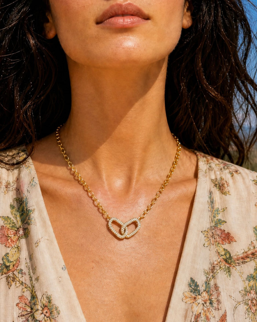 Reversible Pavé Link Necklace
