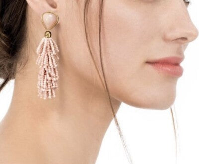 Riva Convertible Tassel Earrings Blush