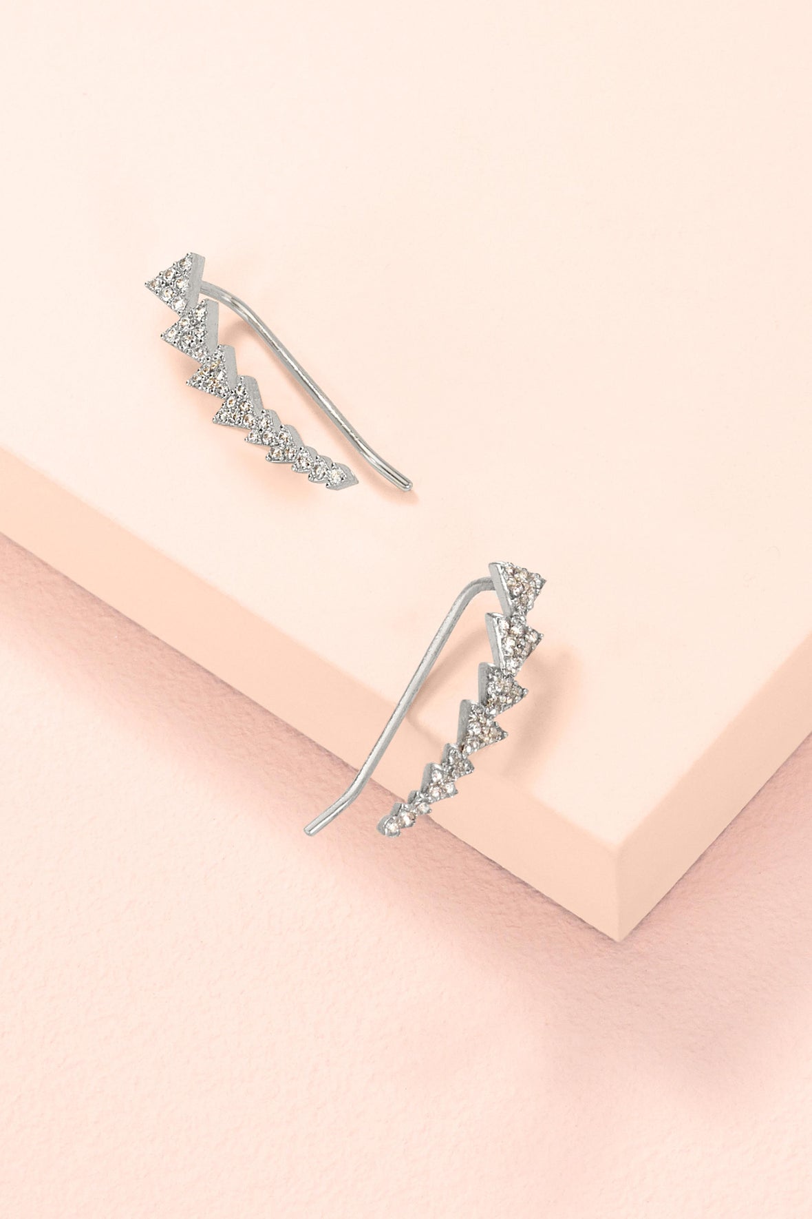 Pave Ear Climber - Silver