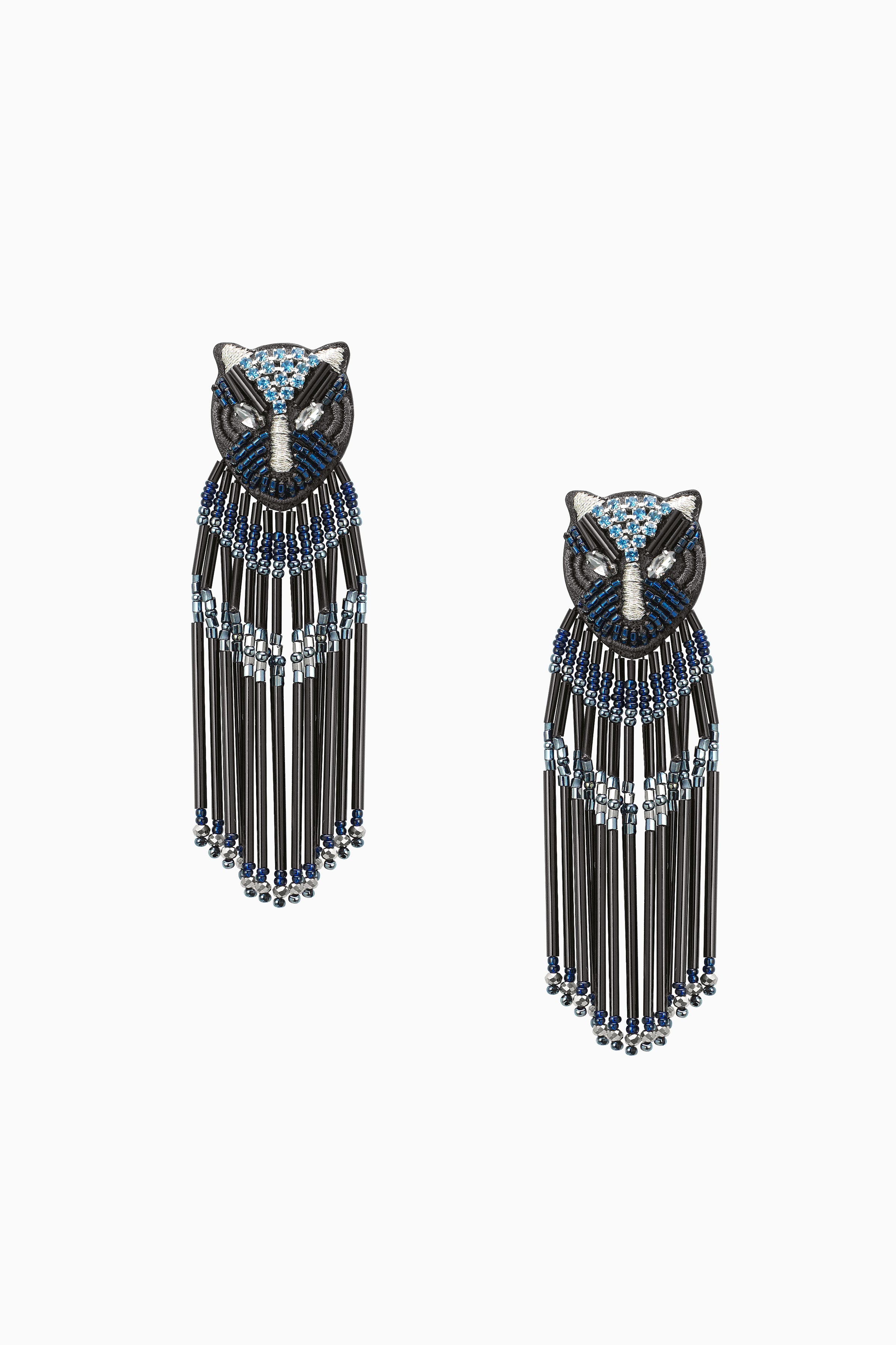 Pave Tiger Chandelier Earrings
