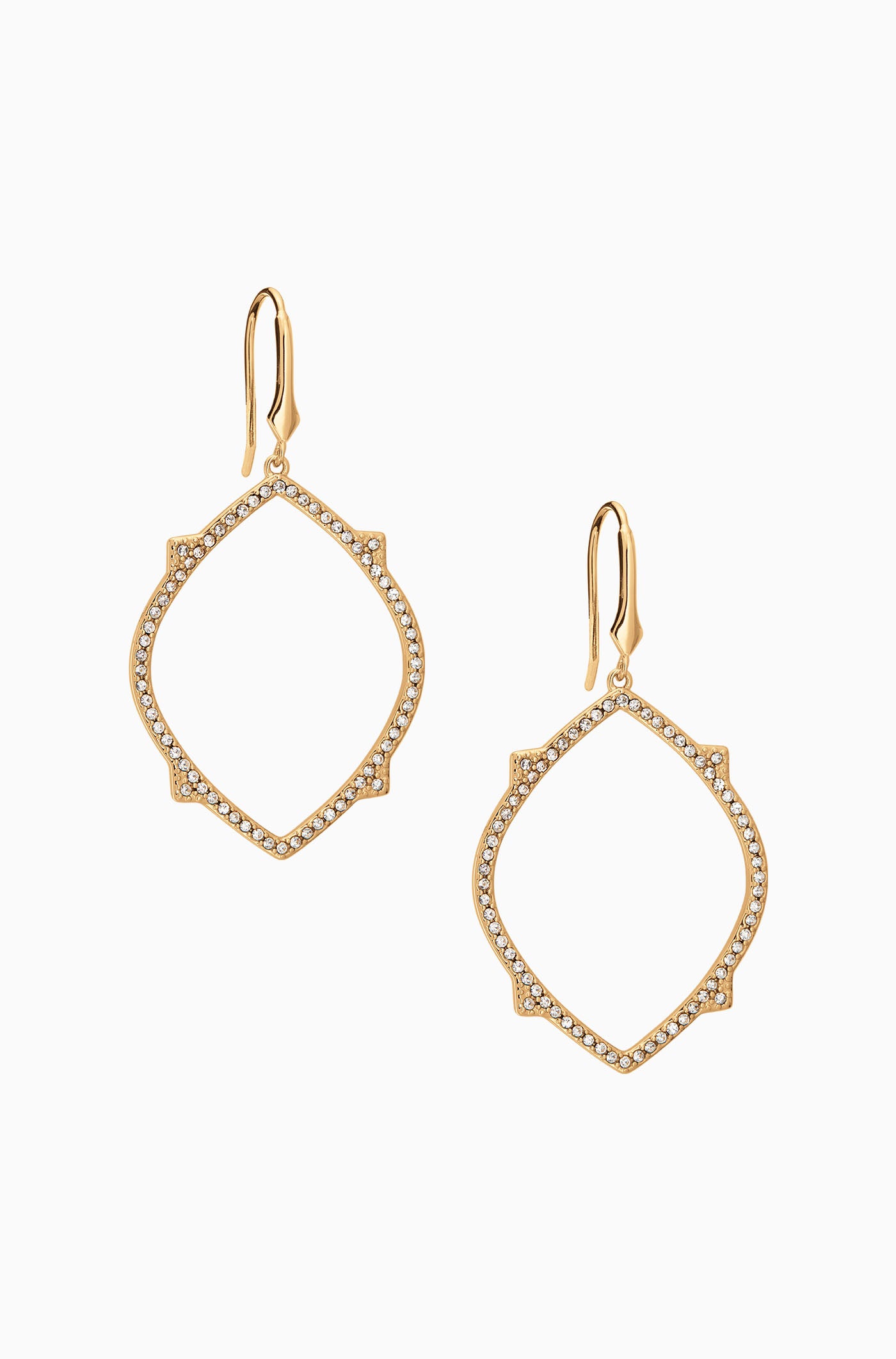 Pave Open Chandelier Earrings