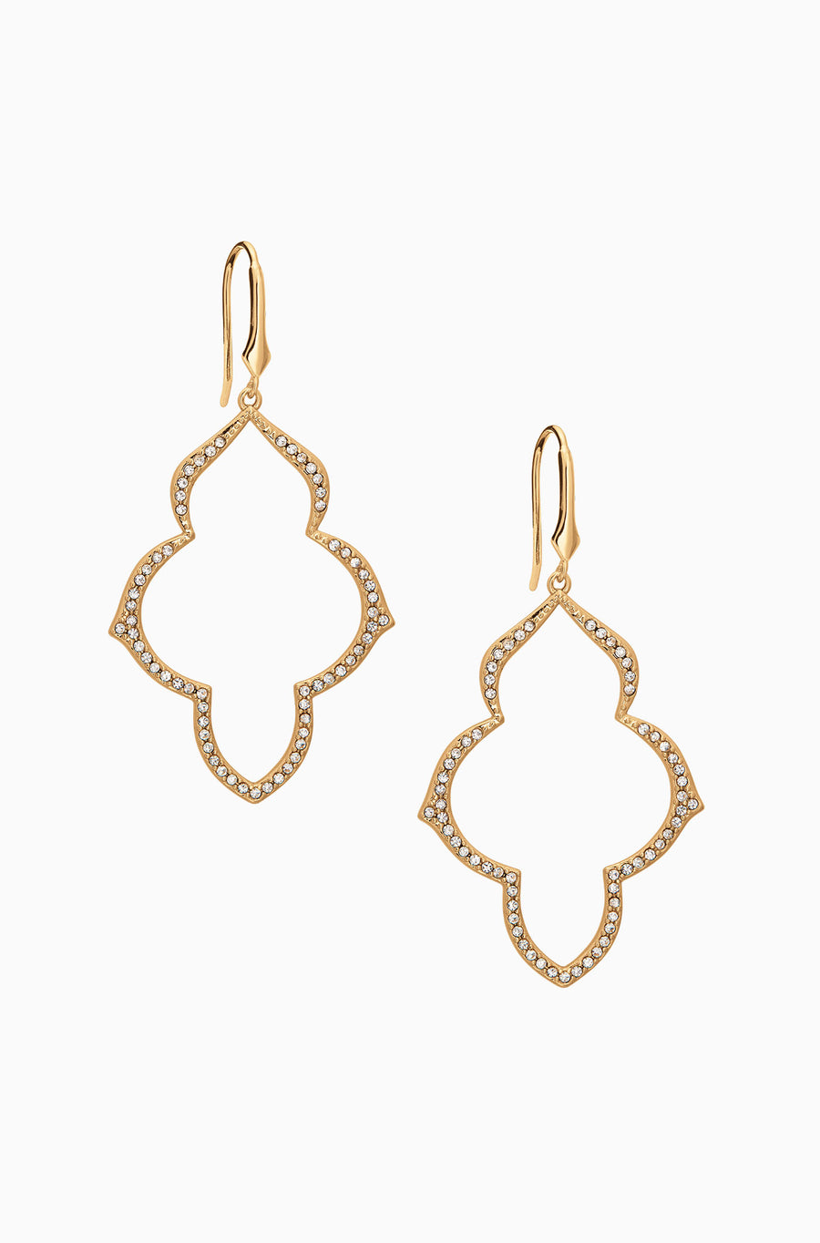 Pave Arabesque Chandelier Earrings