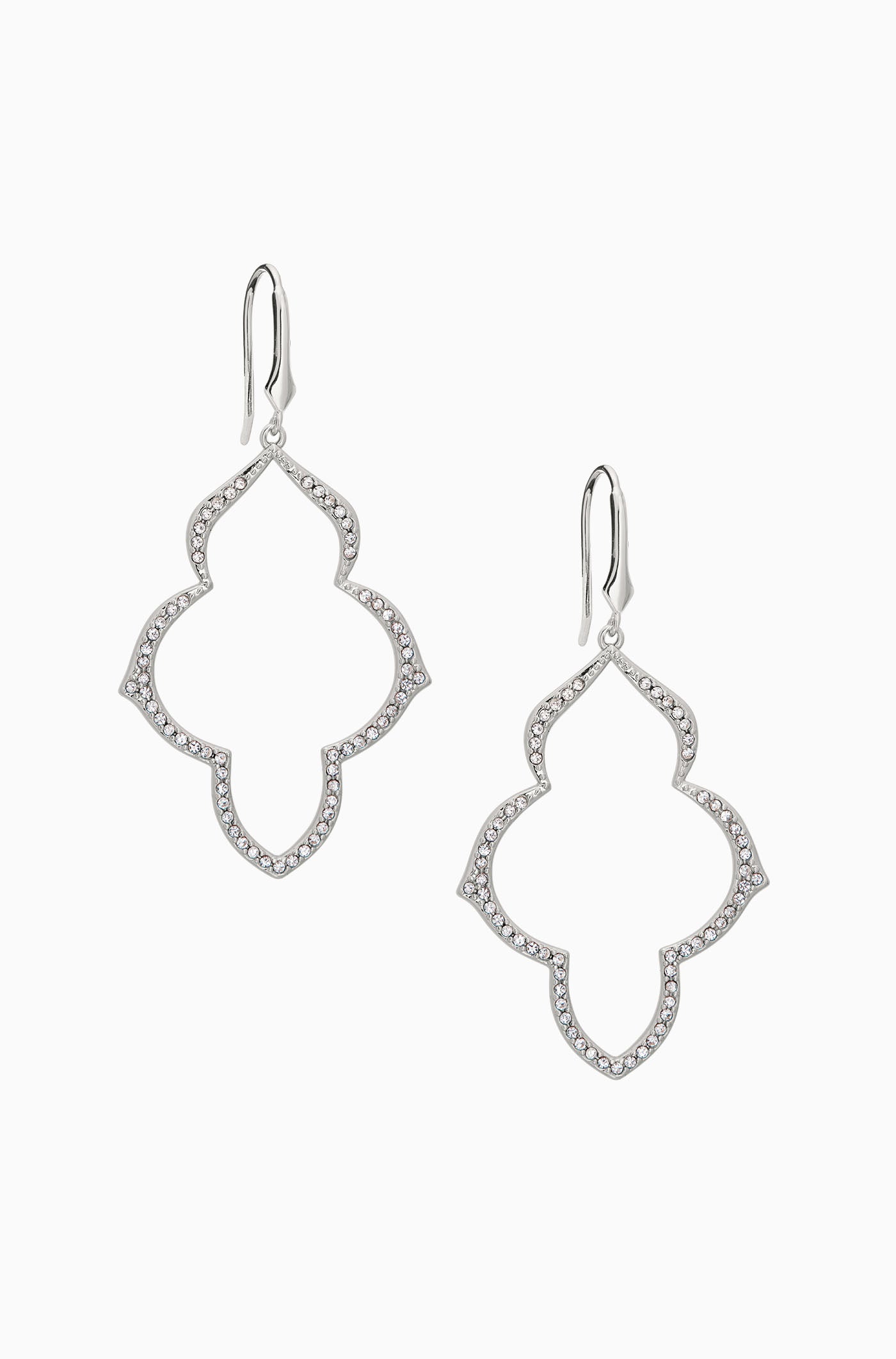 Pave Arabesque Chandelier Earrings