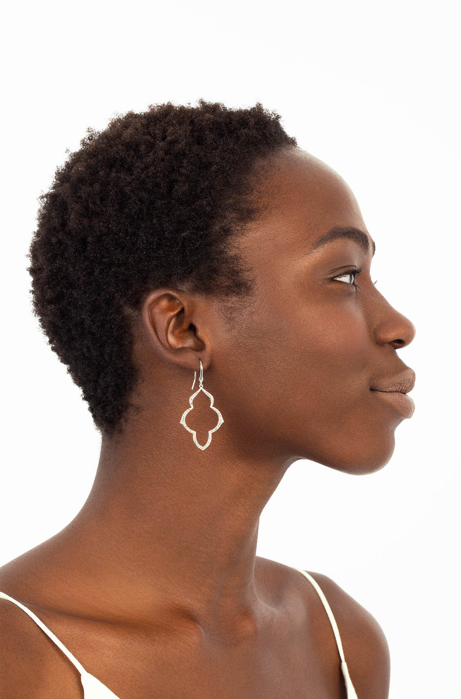 Pave Arabesque Chandelier Earrings