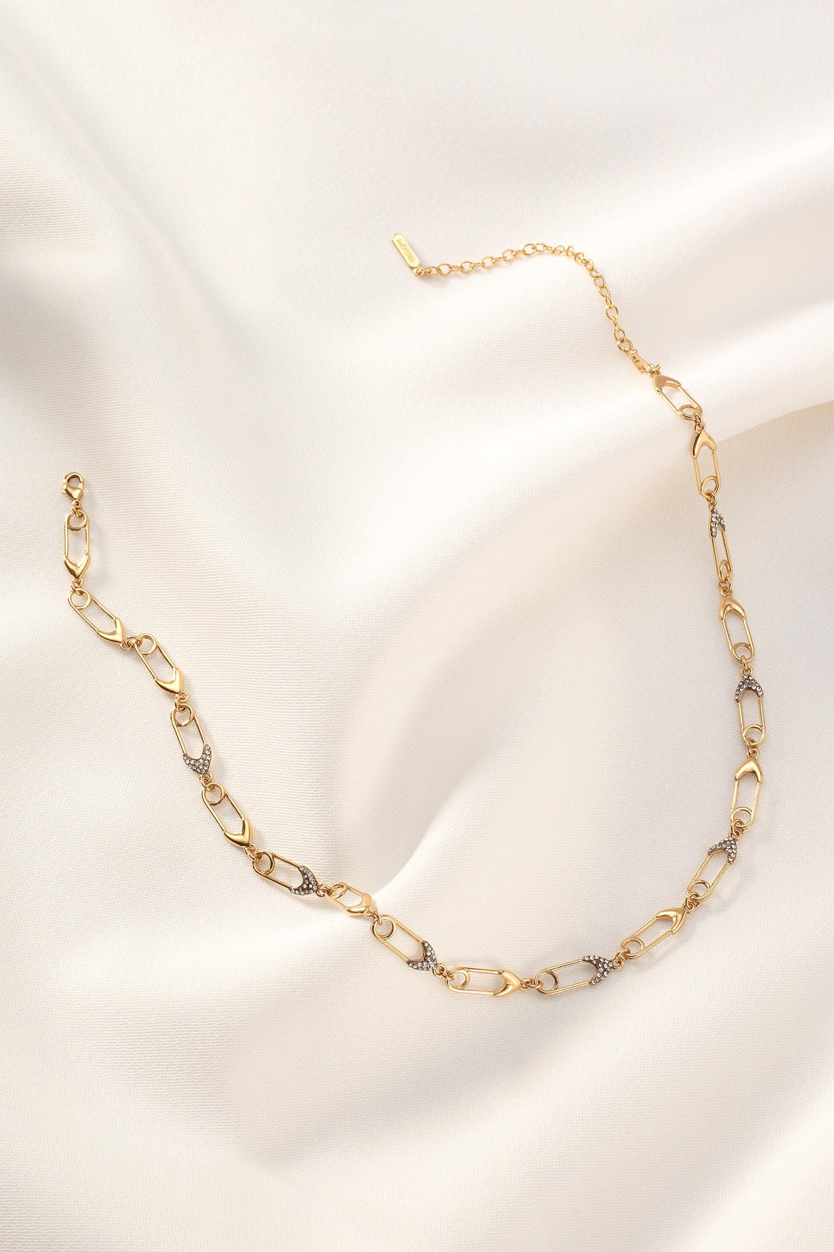Safety Pin Link Necklace