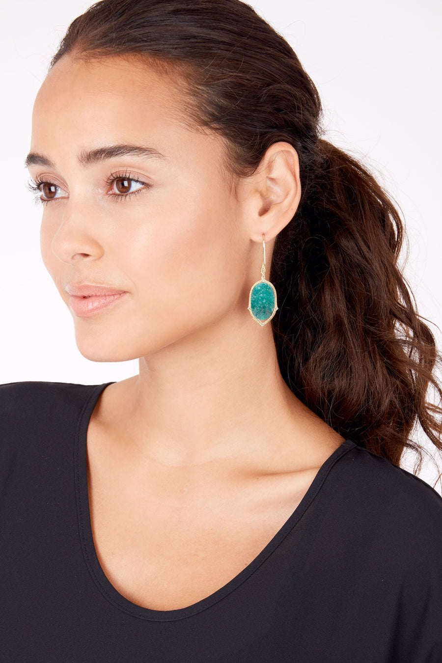 Charlotte Druzy Earrings - Emerald