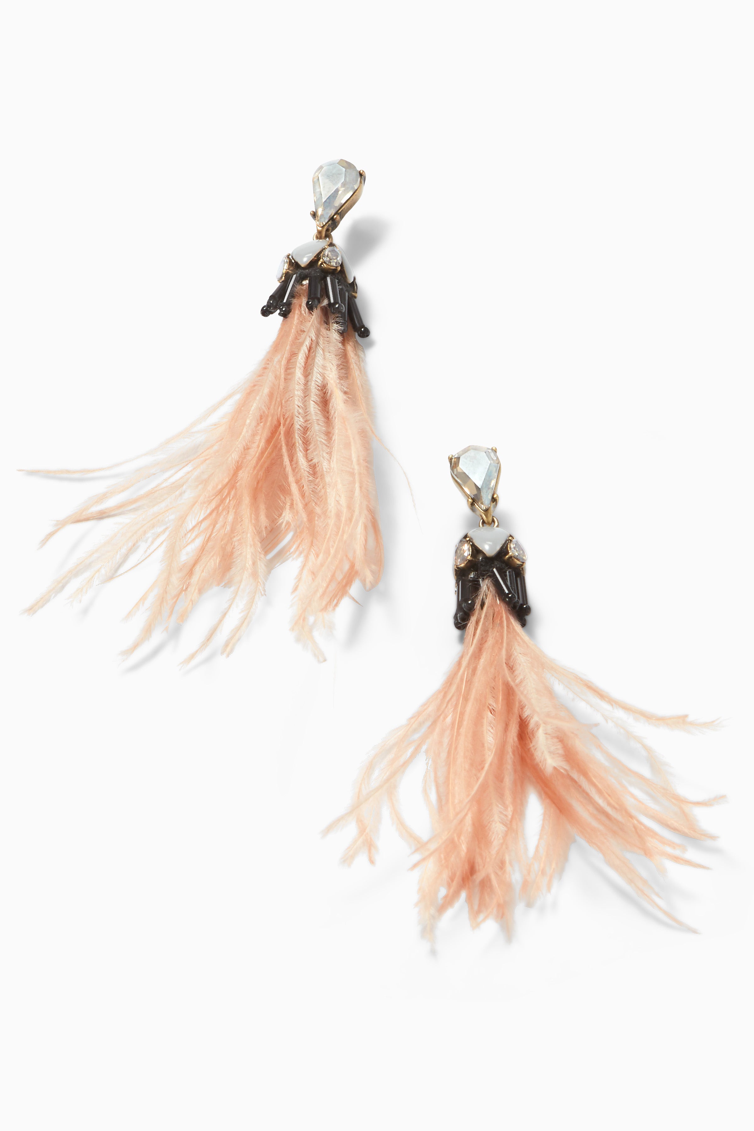 Verona Feather Chandelier Earrings