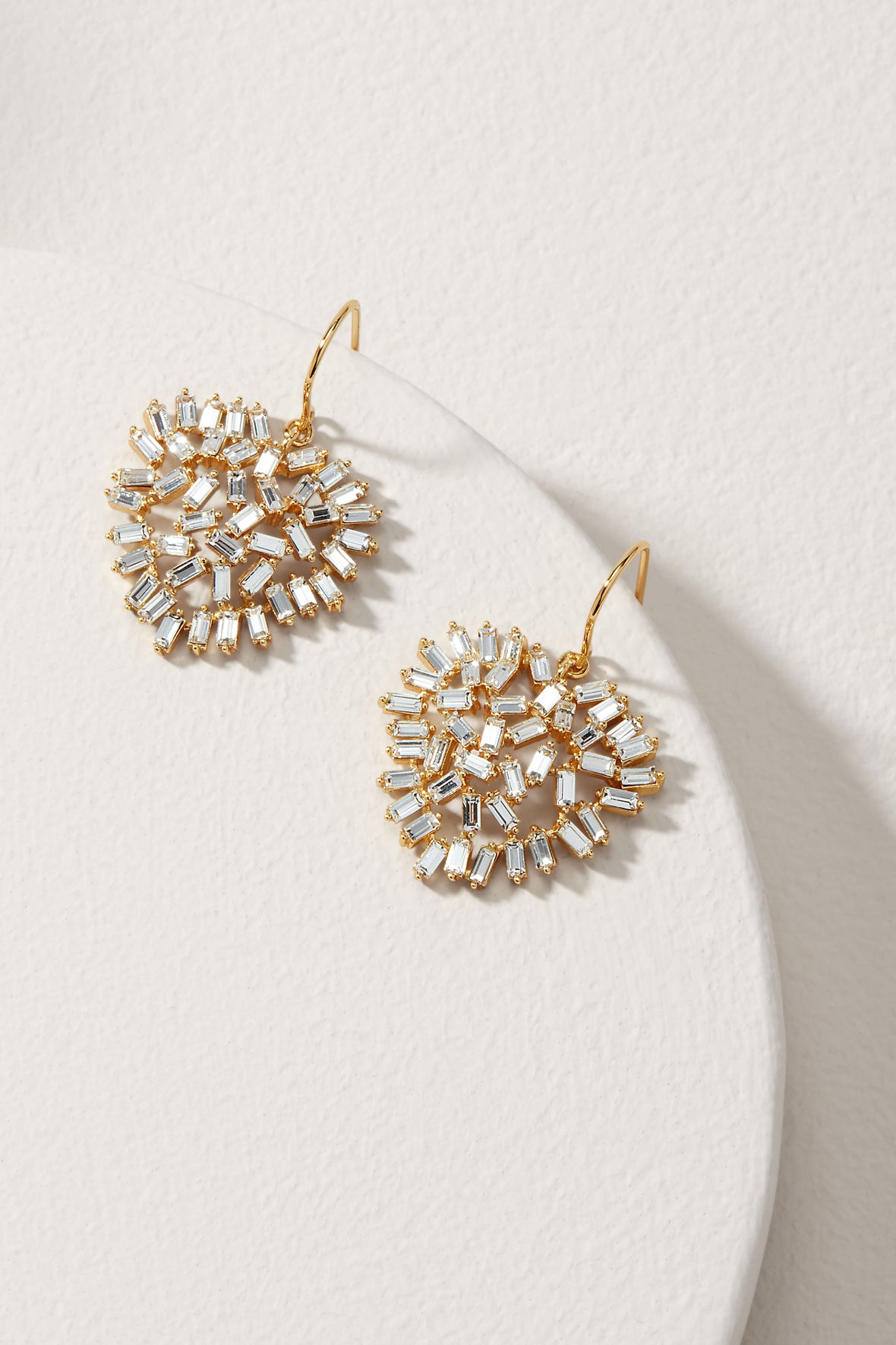 Baguette Blitz Heart Earrings