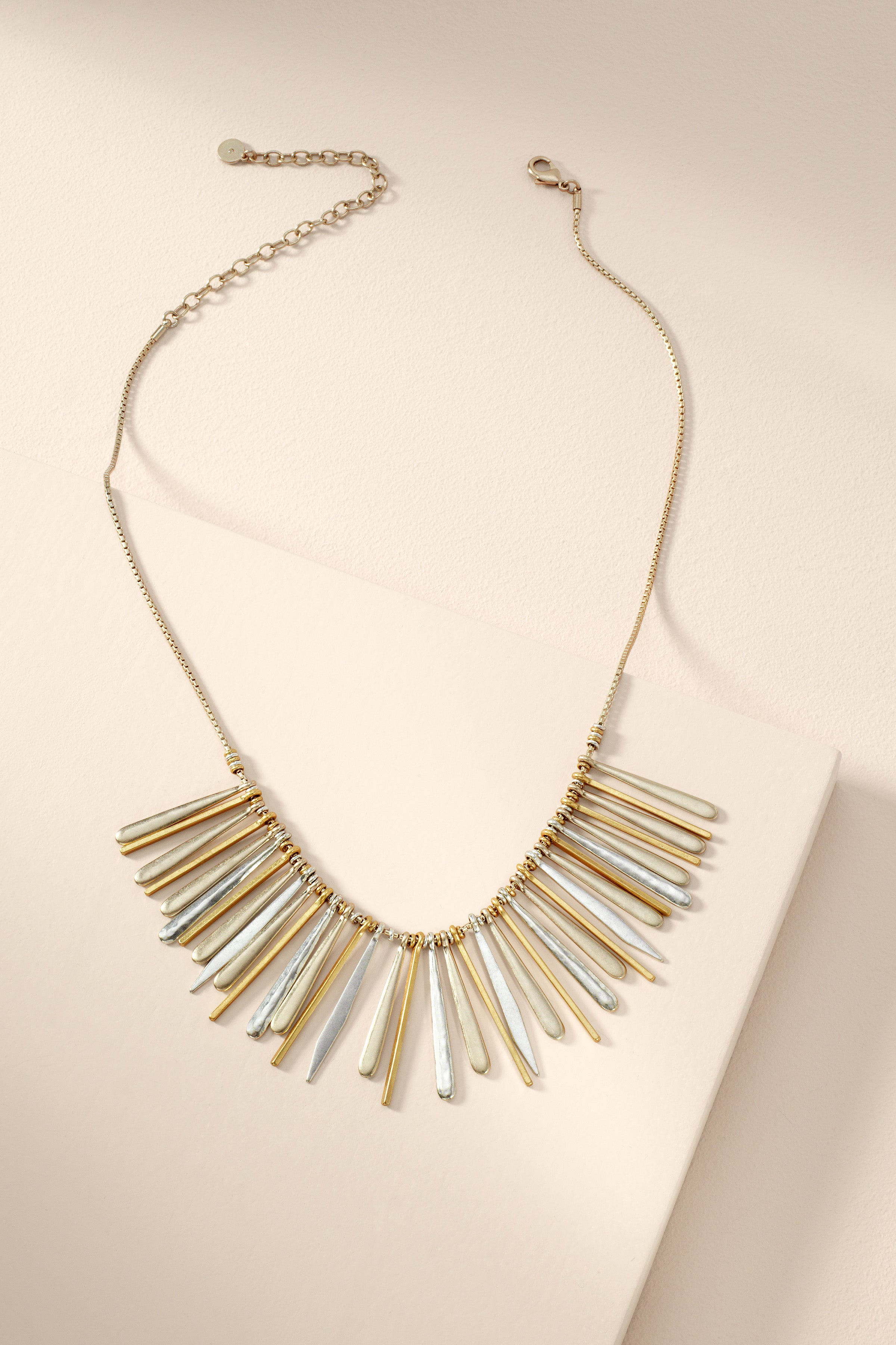 Essential Fringe Necklace Mixed Metal
