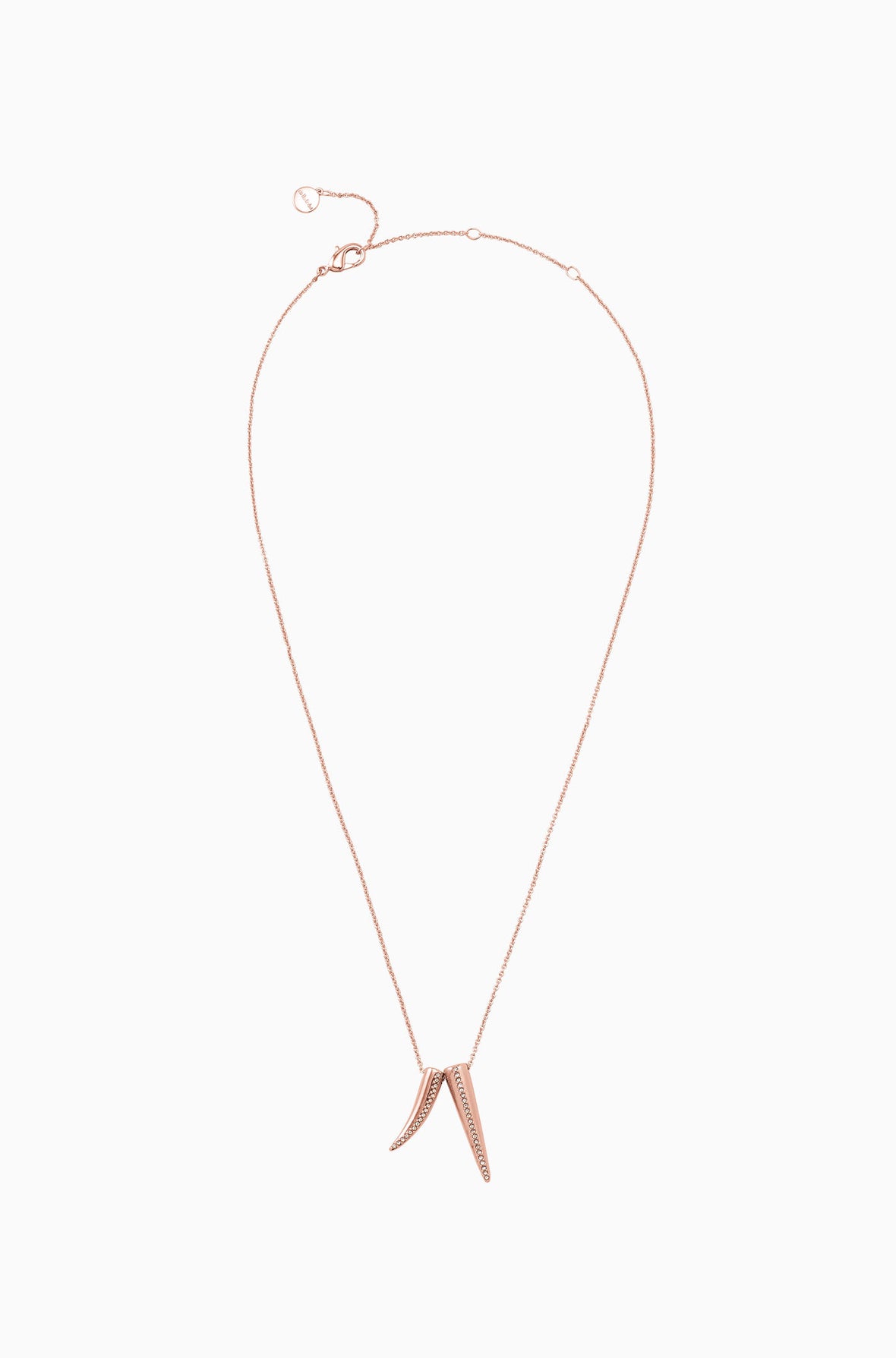 Double Pave Horn Pendant