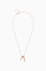 Double Pave Horn Pendant