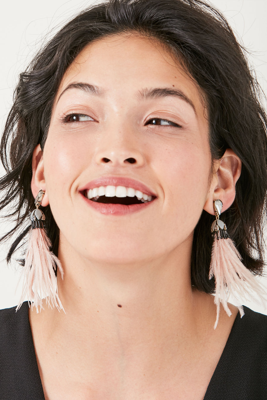 Verona Feather Chandelier Earrings