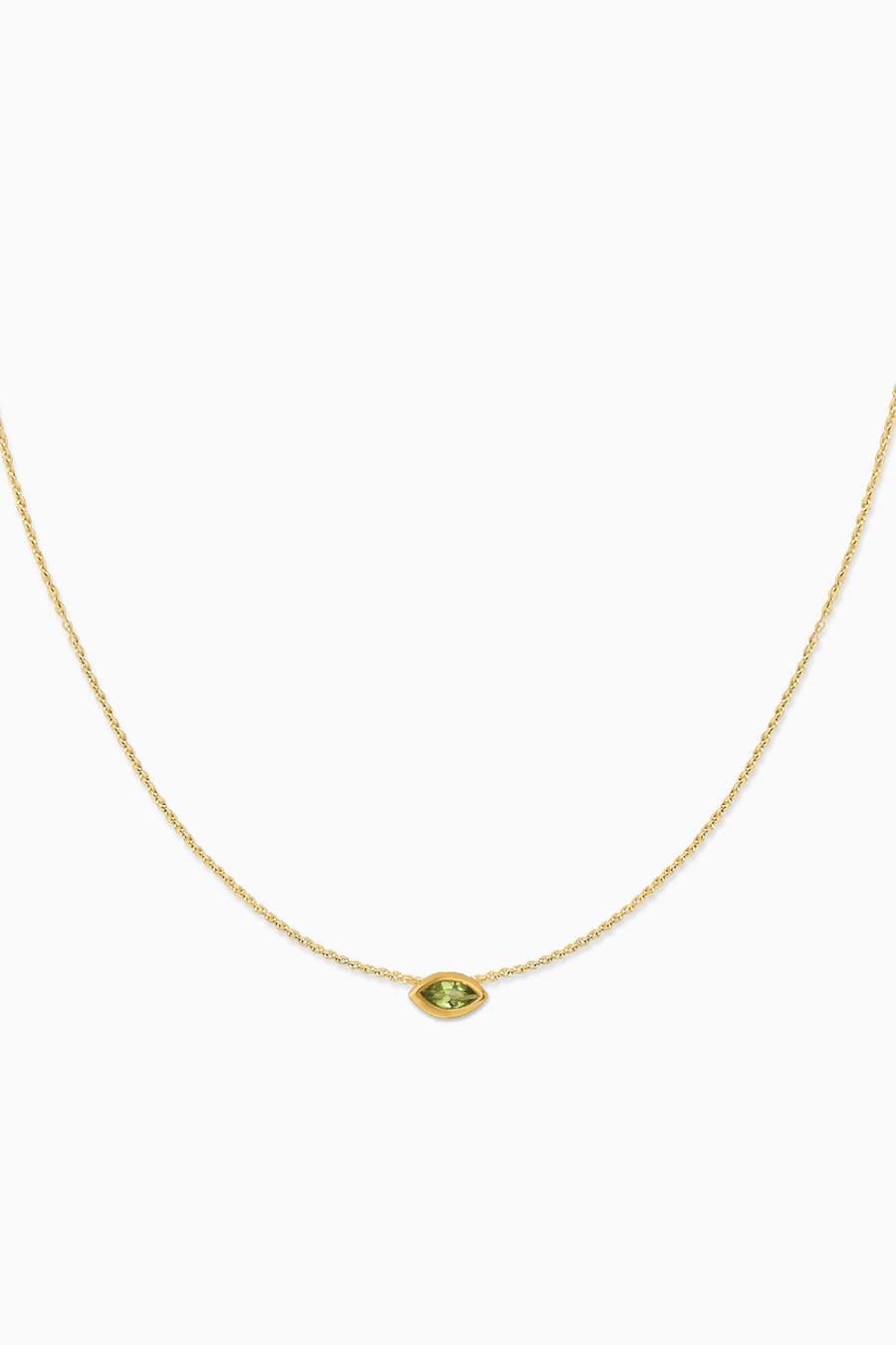 Covet 10kt Gold & Gemstone Birthstone Marquis Necklace