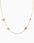 Covet 10kt  Gold & Diamond Custom 4-Charm Necklace