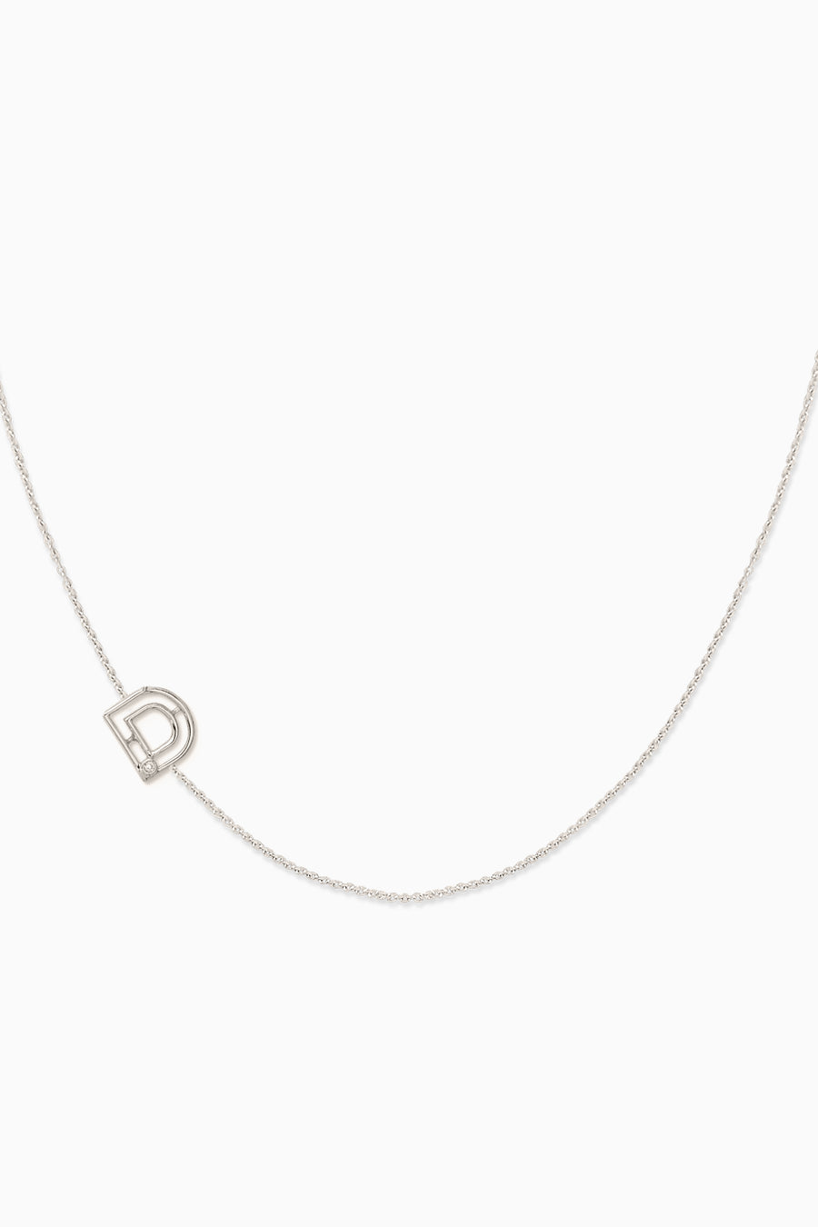 Covet 10kt Gold & Diamond Off Center Initial Necklace