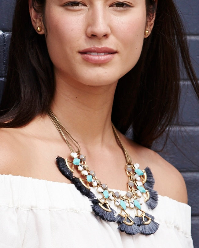 Lotus Tassle Necklace