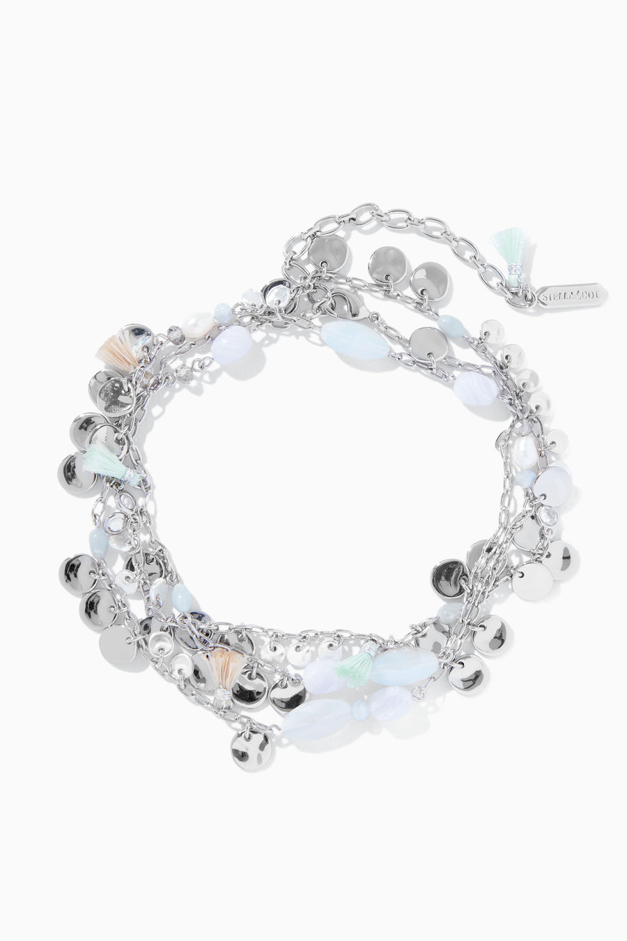 Metal Bubbles Long Strand Necklace