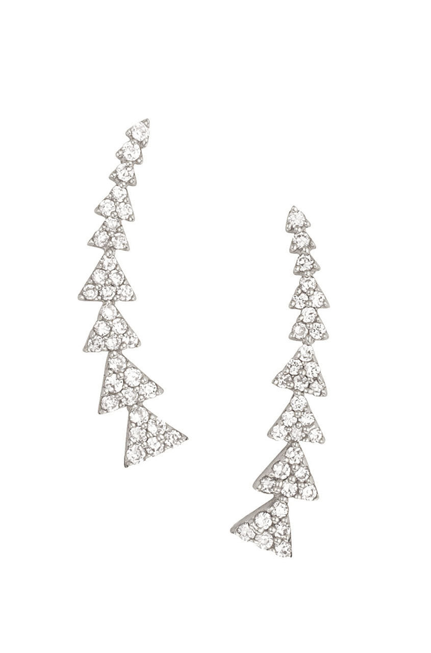 Pave Ear Climber - Silver