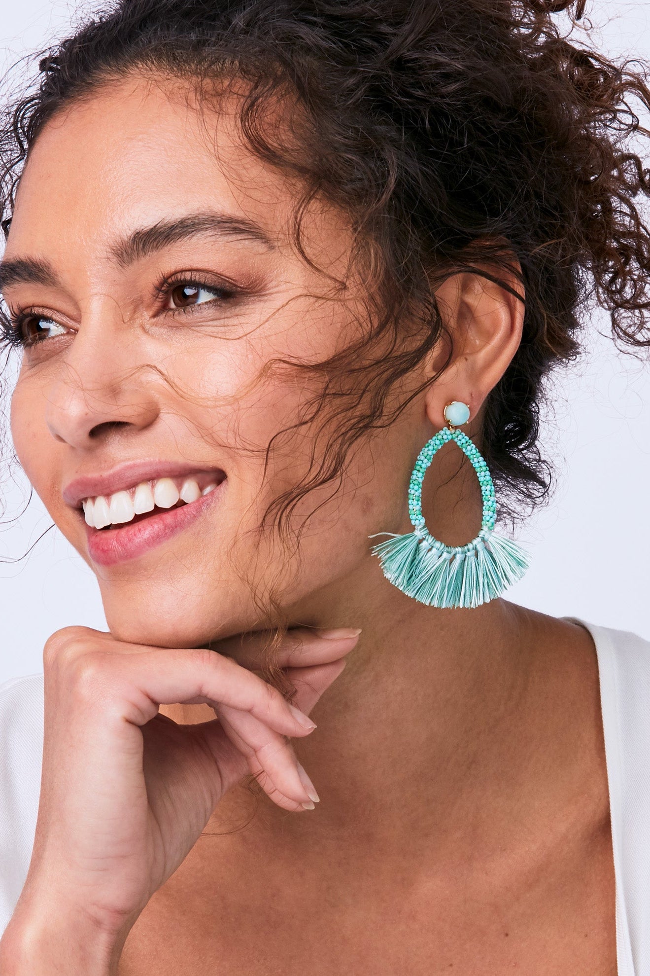 Turquoise Fringe Versatile Earring
