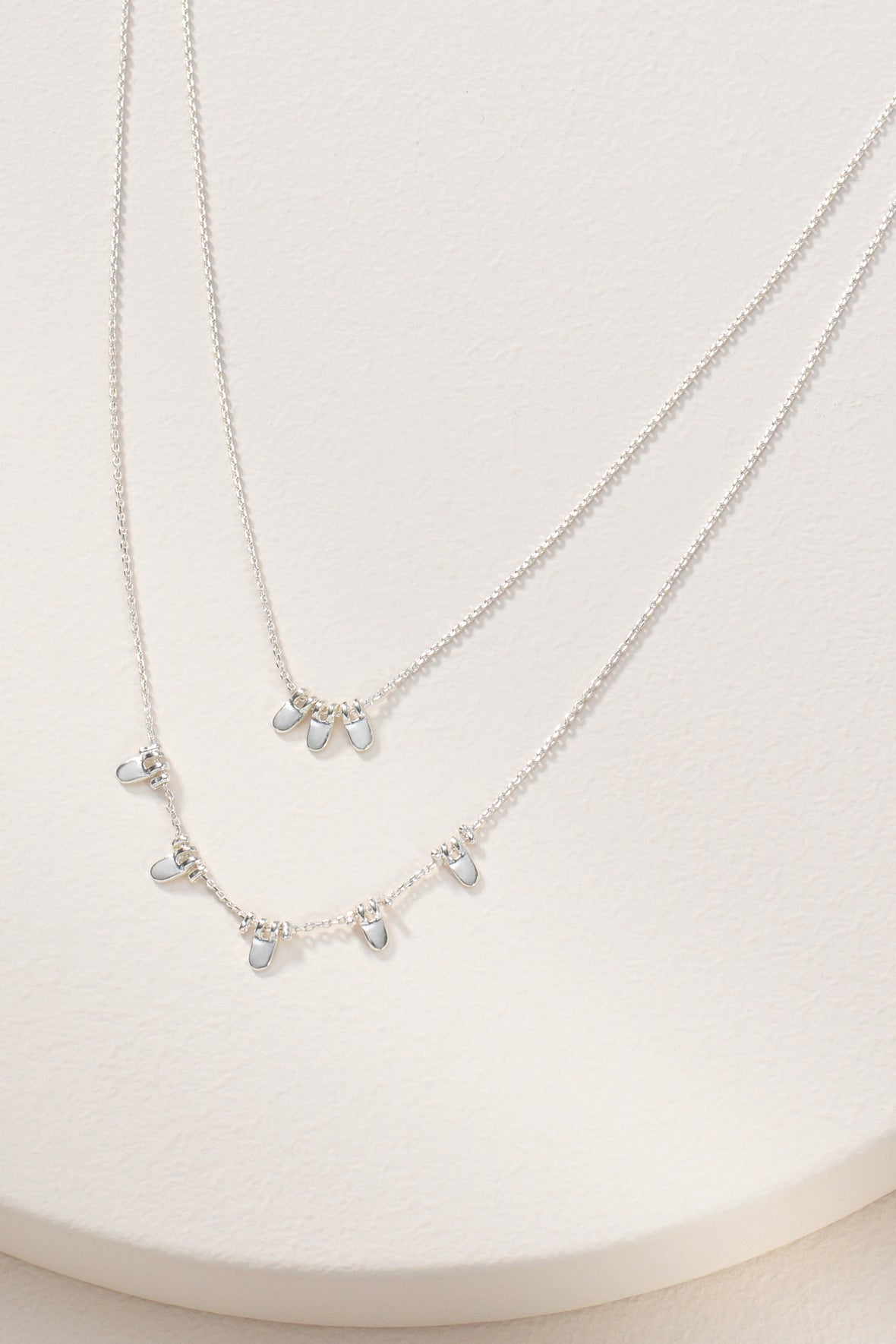 Delicate Petal Necklace - Silver