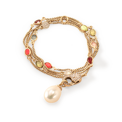 Modern Boho Multi-color Necklace with Pearl