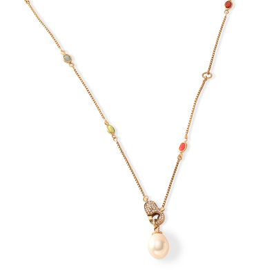 Modern Boho Multi-color Necklace with Pearl