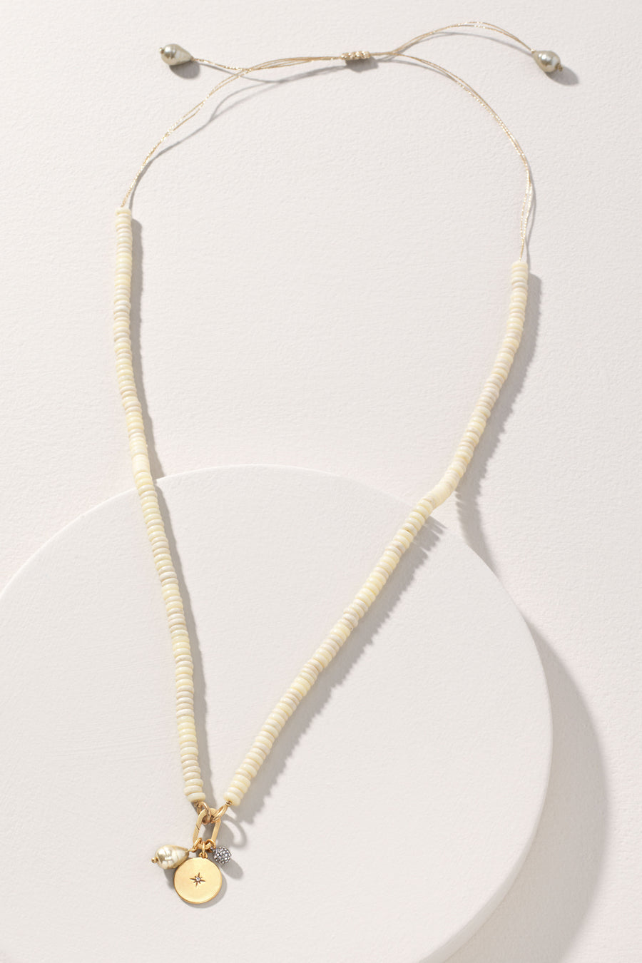 Modern Bohemian Beaded Charm Necklace