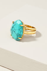 Modern Bohemian Stone Cocktail Ring