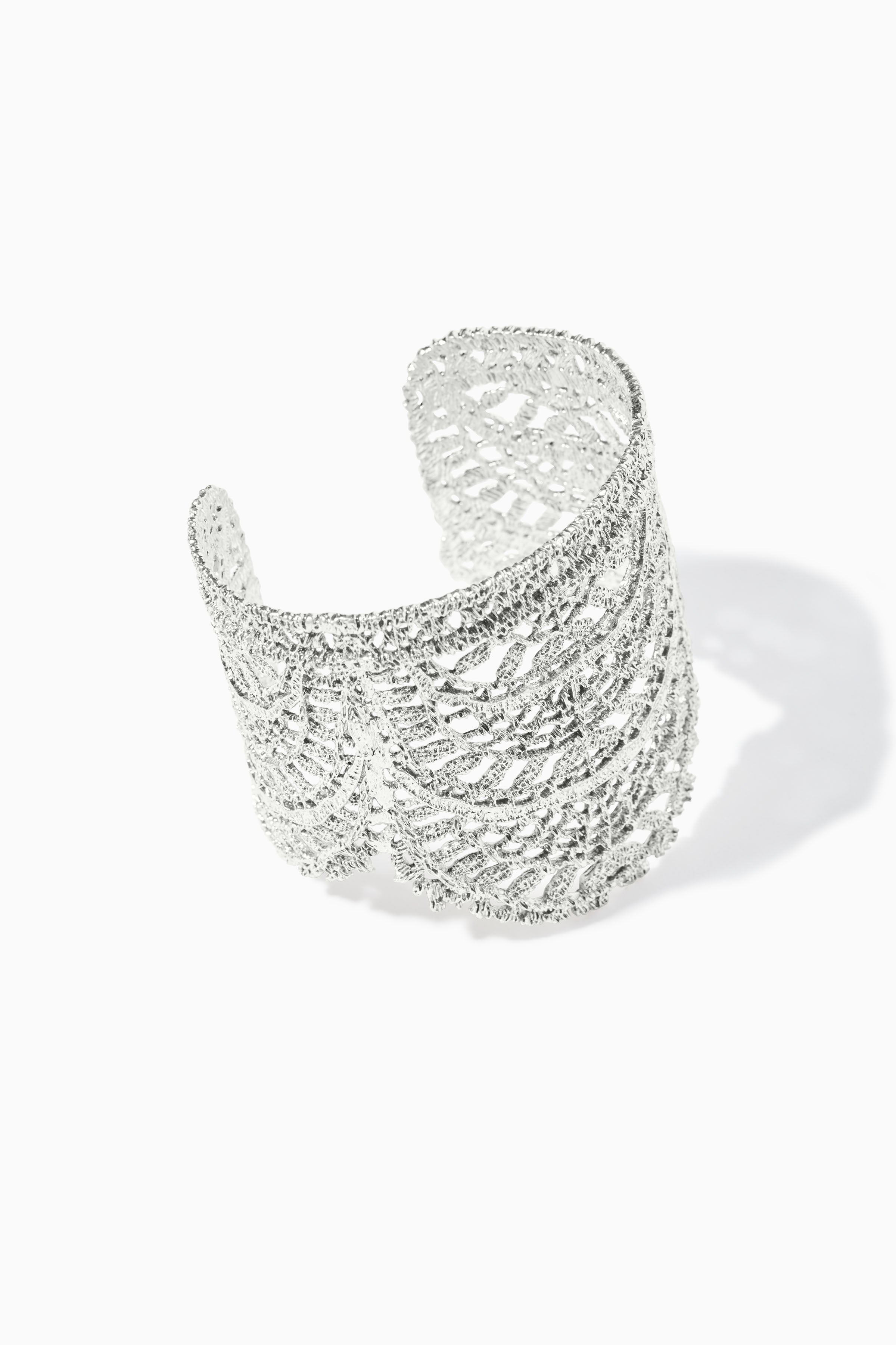 Thea Silver Lace Cuff