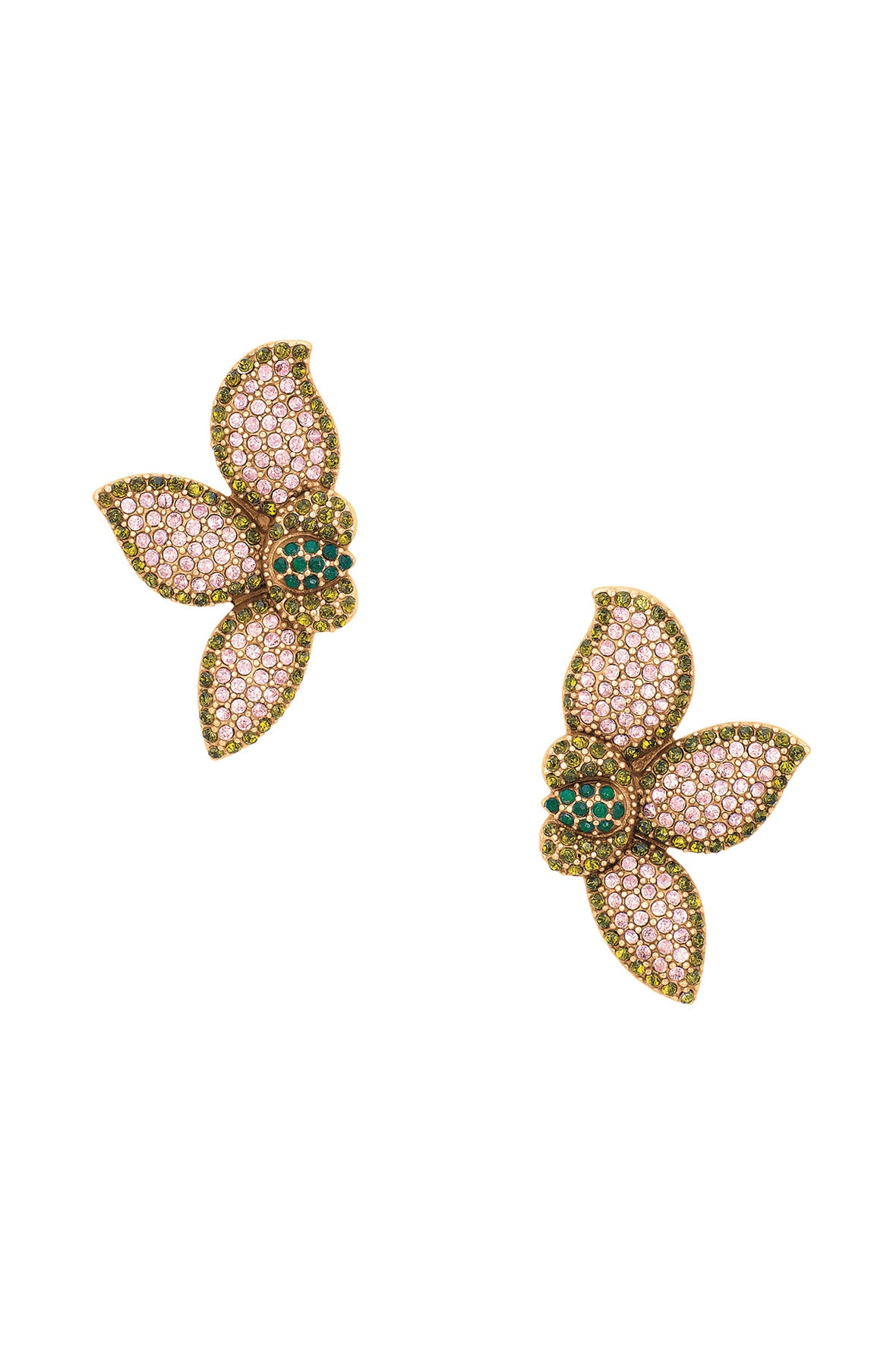 Pave Petal Studs
