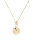 Galaxy Disc Charm Necklace