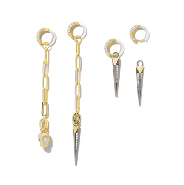 Louis Vuitton Goldtone Metal Enamel Sweet Monogram Charms Set of Three  Earrings Louis Vuitton