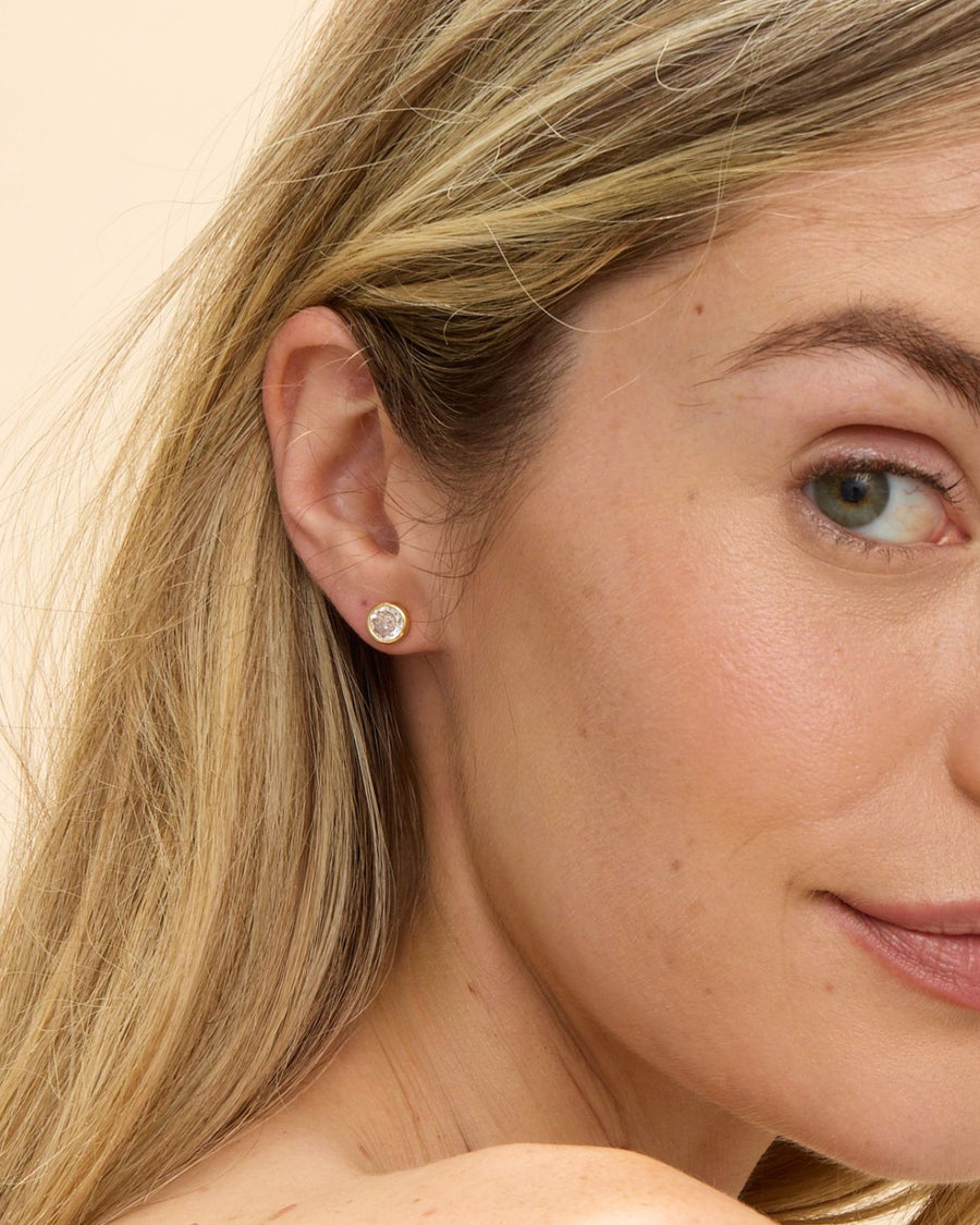 Selena Convertible Bezel Stud 2-in-1 Earring