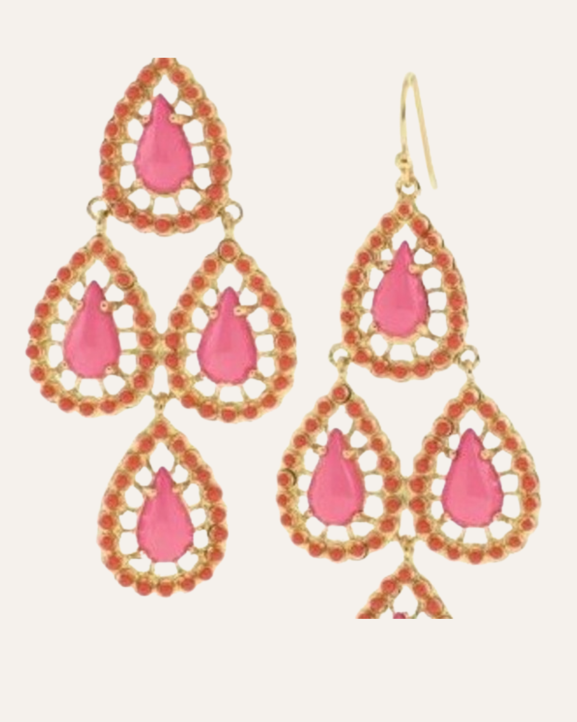 Seychelles Chandelier Earrings - Pink