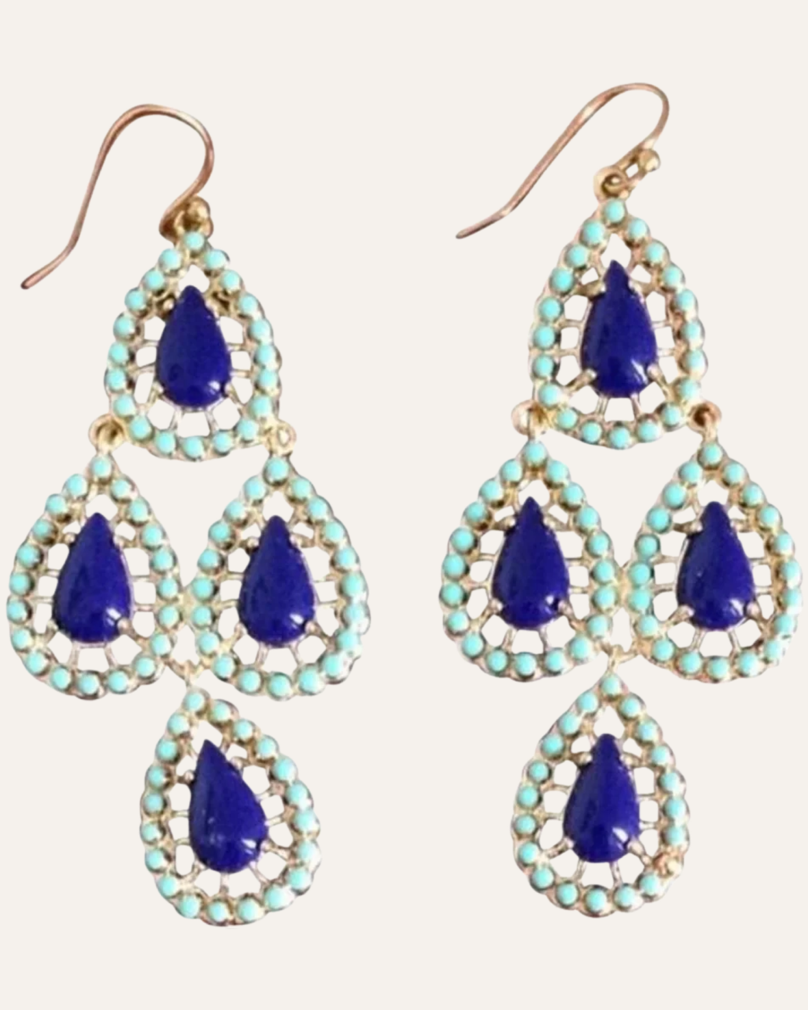 Seychelles Chandelier Earrings - Blue