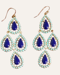 Seychelles Chandelier Earrings - Blue