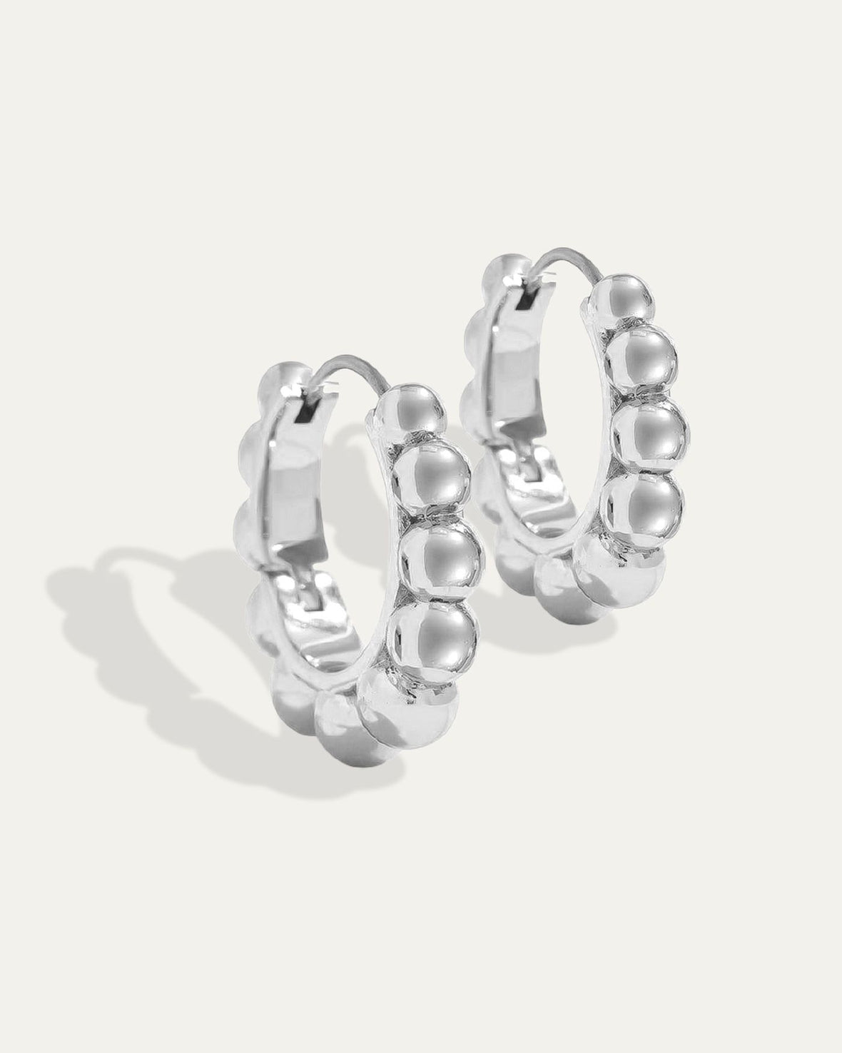 Sienna Hoop Earrings in Silver