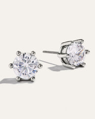 Sparkle Stud Earrings | Silver